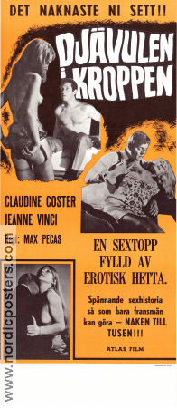 Djävulen i kroppen 1966 poster Jean Vinci Jean Claudio Claudine Coster Max Pécas