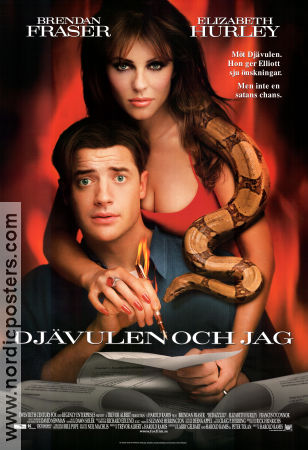 Djävulen och jag 2000 poster Brendan Fraser Elizabeth Hurley Harold Ramis Ormar