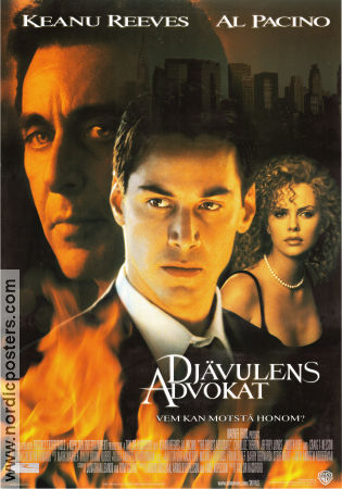 Djävulens advokat 1997 poster Keanu Reeves Al Pacino Charlize Theron Taylor Hackford