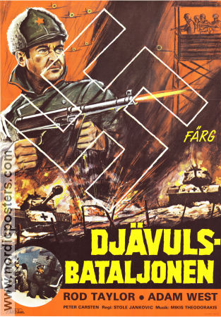 Djävulsbataljonen 1974 poster Rod Taylor Adam West Brioni Farrell Stole Jankovic Filmen från: Yugoslavia Krig Hitta mer: Nazi