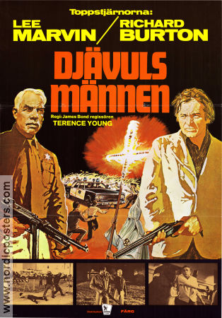 Djävulsmännen 1974 poster Lee Marvin Richard Burton Cameron Mitchell Terence Young