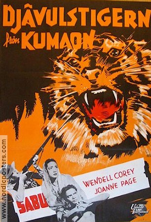 Djävulstigern från Kumaon 1949 poster Sabu