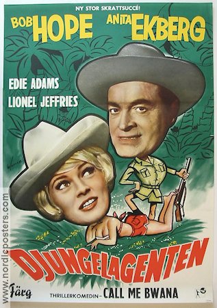 Djungelagenten 1963 poster Bob Hope Anita Ekberg Edie Adams Gordon Douglas Agenter