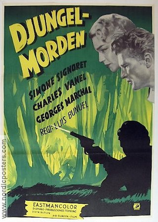 Djungelmorden 1957 poster Simone Signoret Luis Bunuel