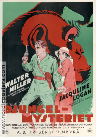 Djungelmysteriet 1929 poster Jacqueline Logan Walter Miller Richard Thorpe