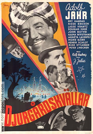 Djurgårdskvällar 1946 poster Adolf Jahr Emy hagman John Botvid Douglas Håge Rolf Husberg Hitta mer: Stockholm