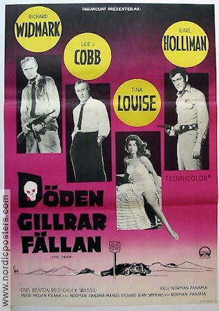 Döden gillrar fällan 1959 poster Richard Widmark Lee J Cobb Tina Louise Earl Holliman