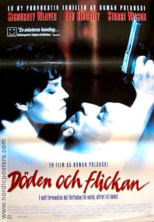 Döden och flickan 1994 poster Sigourney Weaver Ben Kingsley Stuart Wilson Roman Polanski