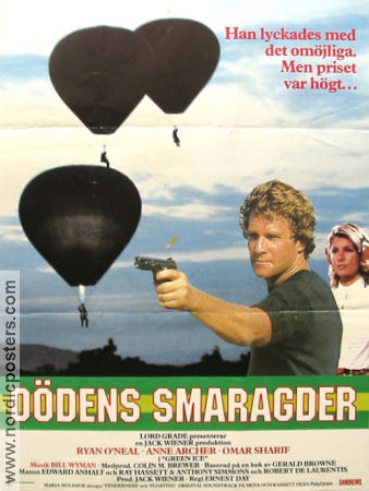 Dödens smaragder 1981 poster Ryan O´Neal Anne Archer Omar Sharif Ernest Day