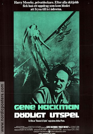 Dödligt utspel 1975 poster Gene Hackman Arthur Penn Dykning