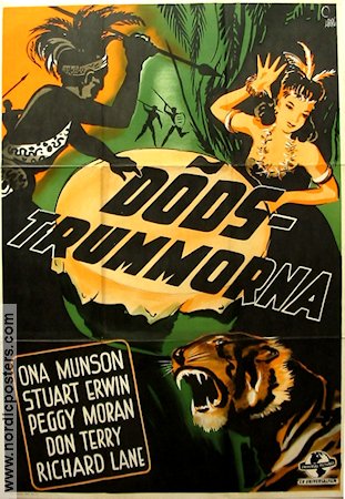 Dödstrummorna 1942 poster Ona Munson Stuart Erwin