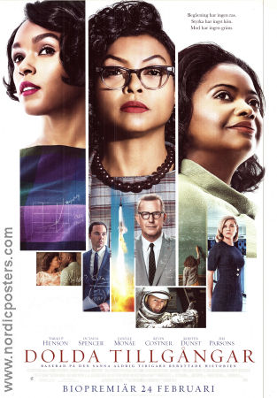 Dolda tillgångar 2016 poster Taraji P Henson Octavia Spencer Janelle Monae