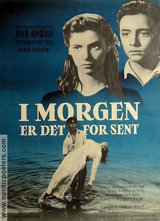 Domani e troppo tardi 1950 poster Pier Angeli Vittorio De Sica