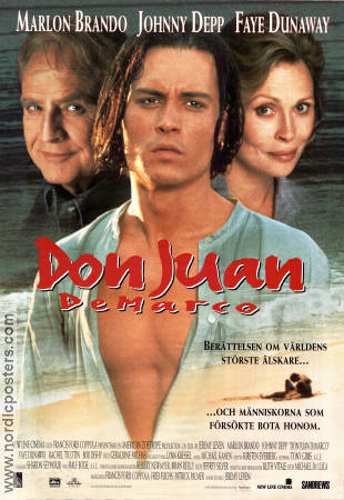 Don Juan de Marco 1995 poster Marlon Brando Johnny Depp Faye Dunaway Jeremy Leven Romantik