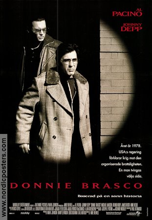Donnie Brasco 1995 poster Al Pacino Johnny Depp Michael Madsen Anne Heche Mike Newell Maffia
