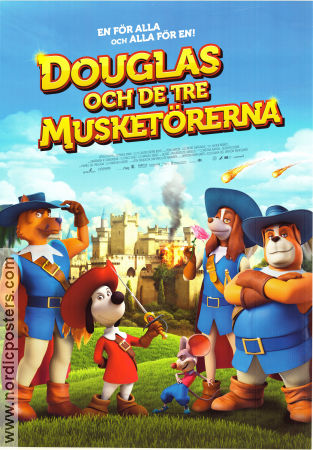 Douglas och de tre smusketörerna 2021 poster Miguel Angel Pérez Toni Garcia Animerat Spanien