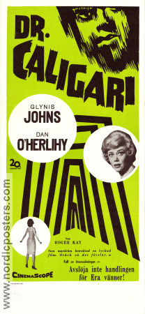 Dr Caligari 1962 poster Glynis Johns Dan O´Herlihy Richard Davalos Roger Kay