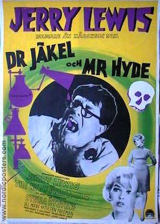 Dr Jäkel och Mr Hyde 1964 poster Jerry Lewis Medicin och sjukhus
