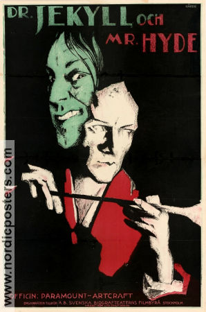 Dr Jekyll och Mr Hyde 1920 poster John Barrymore Martha Mansfield John S Robertson