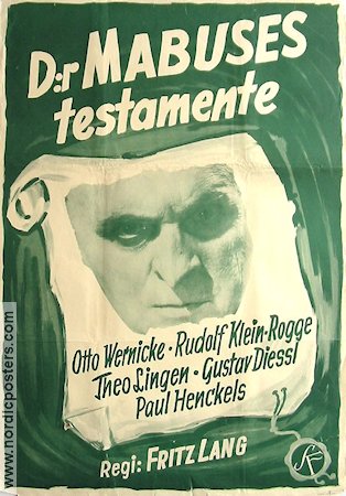 Dr Mabuses testamente 1933 poster Otto Wernicke Fritz Lang