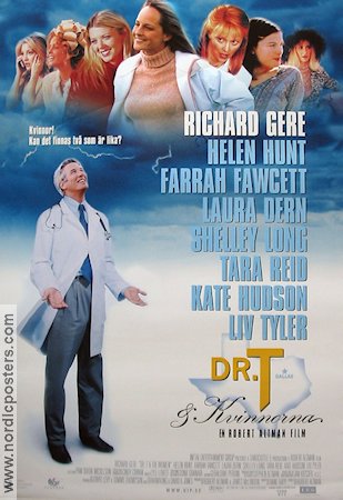 Dr T och kvinnorna 2000 poster Richard Gere Helen Hunt Farrah Fawcett Robert Altman Medicin och sjukhus