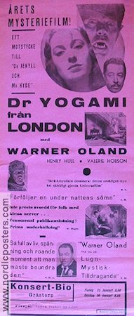 Dr Yogami från London 1935 poster Warner Oland Henry Hull Valerie Hobson