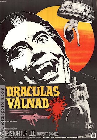 Draculas vålnad 1969 poster Christopher Lee Affischkonstnär: Anders Gullberg