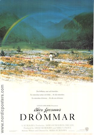 Drömmar 1990 poster Akira Terao Mitsuko Baisho Toshie Negishi Akira Kurosawa Blommor och växter Asien