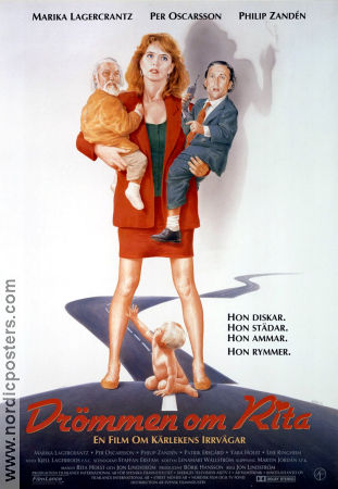 Drömmen om Rita 1993 poster Marika Lagercrantz Per Oscarsson Philip Zandén Jon Lindström Barn