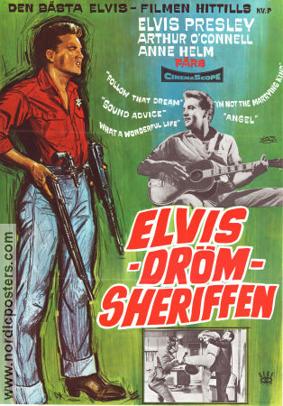 Drömsheriffen 1962 poster Elvis Presley Arthur O´Connell Anne Helm Gordon Douglas Musikaler Rock och pop