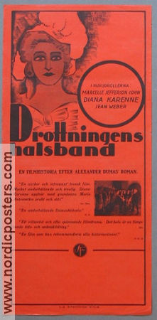 Drottningens halsband 1929 poster Marcelle Chantal Georges Lannes Diana Karenne