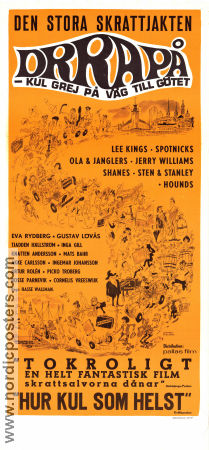 Drra på kul grej på väg till götet 1967 poster Eva Rydberg Lennart Lenne Broberg Mike Watson Lee Kings Spotnicks Shanes Hasse Wallman Affischkonstnär: Lennart Elworth Rock och pop