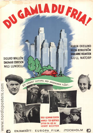 Du gamla du fria 1938 poster Sigurd Wallén Karin Ekelund Dagmar Ebbesen Gunnar Olsson