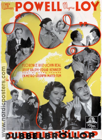 Dubbelbröllop 1937 poster William Powell Myrna Loy Richard Thorpe