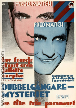 Dubbelgångaremysteriet 1932 poster Fredric March Kay Francis Lothar Mendes