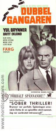 Dubbelgångaren 1967 poster Yul Brynner Britt Ekland Clive Revill Franklin J Schaffner