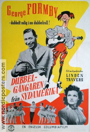 Dubbelgångaren från Sydamerika 1942 poster George Formby Linden Travers