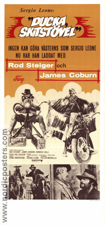 Ducka skitstövel 1971 poster Rod Steiger James Coburn Romolo Valli Maria Monti Sergio Leone Motorcyklar