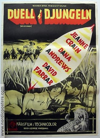 Duell i djungeln 1954 poster Dana Andrews