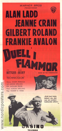 Duell i flammor 1960 poster Alan Ladd Jeanne Crain Gilbert Roland Robert D Webb