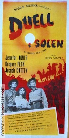 Duell i solen 1948 poster Gregory Peck Jennifer Jones King Vidor
