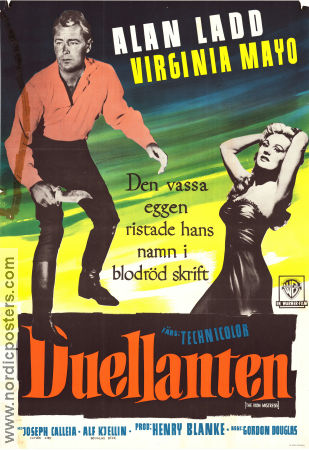 Duellanten 1952 poster Alan Ladd Virginia Mayo Joseph Calleia Gordon Douglas