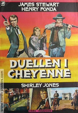 Duellen i Cheyenne 1970 poster James Stewart Henry Fonda Shirley Jones