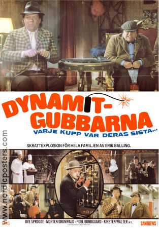 Dynamitgubbarna 1976 poster Ove Sprogöe Morten Grunwald Poul Bundgaard Erik Balling Danmark