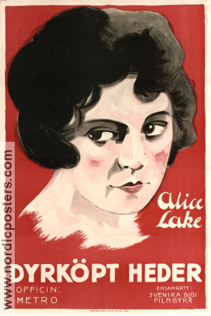 Dyrköpt heder 1921 poster Alice Lake Alan Roscoe Wesley Ruggles