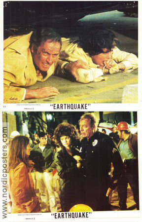 Earthquake 1974 lobbykort Charlton Heston Ava Gardner George Kennedy Lorne Greene Victoria Principal Mark Robson