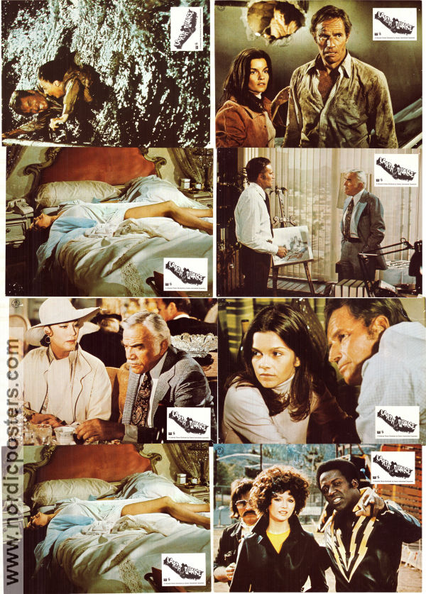 Earthquake 1974 lobbykort Charlton Heston Ava Gardner George Kennedy Lorne Greene Victoria Principal Mark Robson