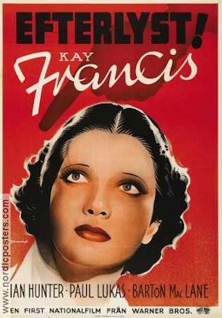 Efterlyst 1935 poster Kay Francis