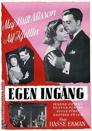 Egen ingång 1956 poster Maj-Britt Nilsson Alf Kjellin