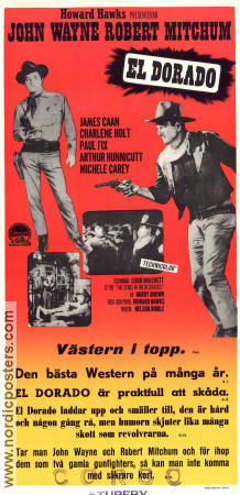 El Dorado 1966 poster John Wayne Robert Mitchum James Caan Howard Hawks